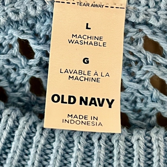 NWOT Open-Stich Blue Old Navy Sweater Size Large - Picture 5 of 6